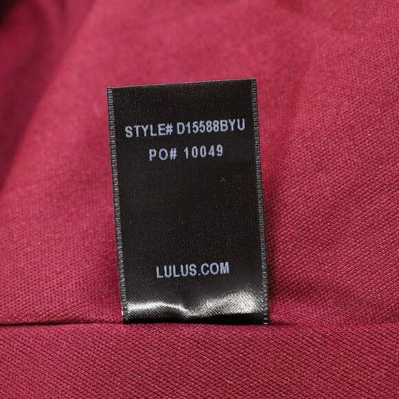 Lulus Dress Womens Small Burgundy Stretch Lined Short Open Back Wedding Prom - Picture 11 of 11